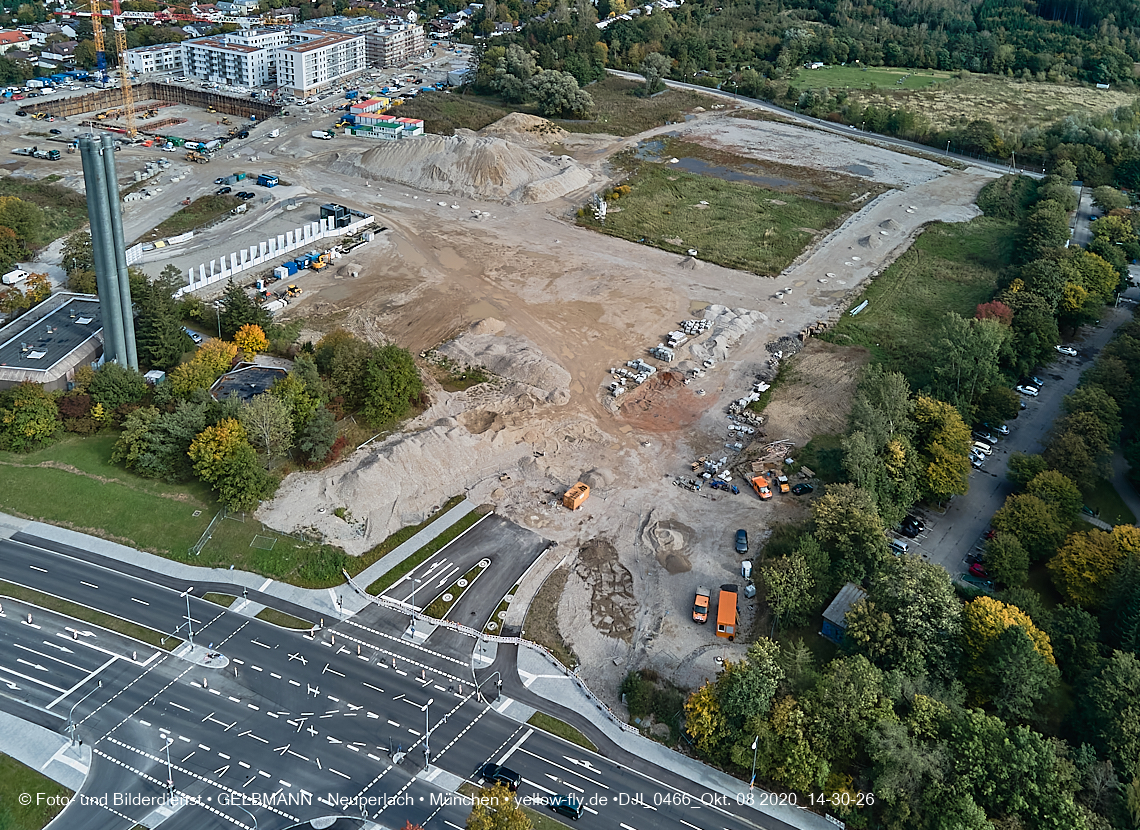08.10.2020 - Baustelle Alexisquartier und Umgebung in Neuperlach